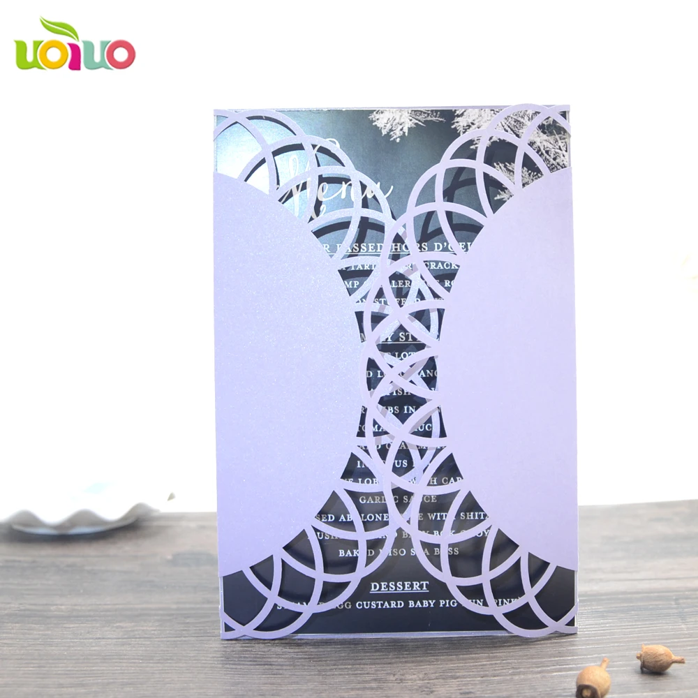 free shipping 50set inc213 Customized Elegant White Lace Laser Cut Card Wedding Invitations Cards With Envelope 50pcs/Lot Black