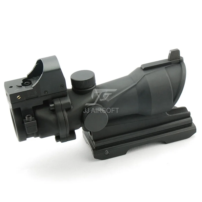 Прицел JJ AIRSOFT в стиле ACOG с мини-красным точечным датчиком Docter и креплением QD