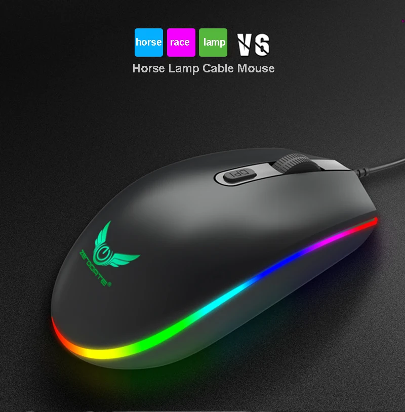USB оптическая мышь 1600 точек/дюйм игровая мышь RGB оптическая геймерская мышь для ПК настольный ноутбук планшет компьютерная мышь Прямая поставка
