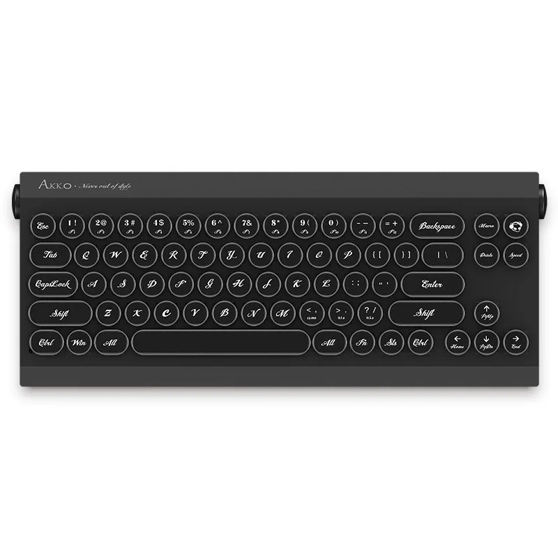 Natural Black Оригинальная AKKO Старая школа 68 Ретро игровая механическая клавиатура Вишневый переключатель USB Проводная компьютерная мышь геймер - Цвет: Natural Black