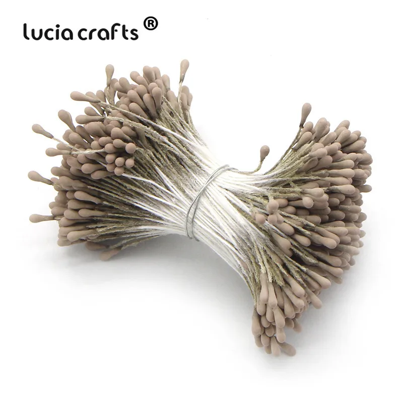 Lucia crafts 1 мм много вариантов Искусственные цветы тычинки ручной работы для свадебной вечеринки украшения дома DIY Аксессуары D0401 - Цвет: C16Deep coffee420pc
