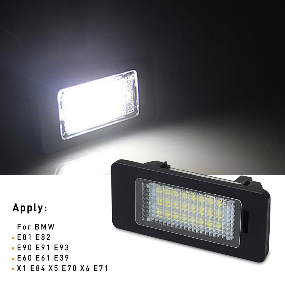 2 x автоматический светильник номерного знака без ошибок 24LED 3528 SMD лампа для BMW E60 E90