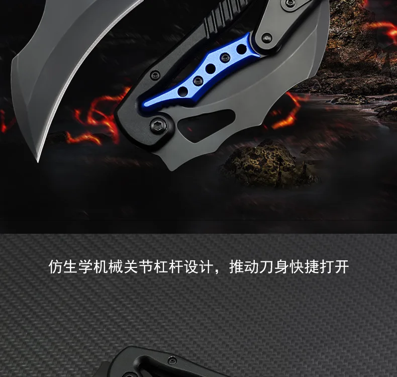 karambit складной карманный нож из нержавеющей стали Портативный счетчик удара механический коготь нож Тактический спасательный резак