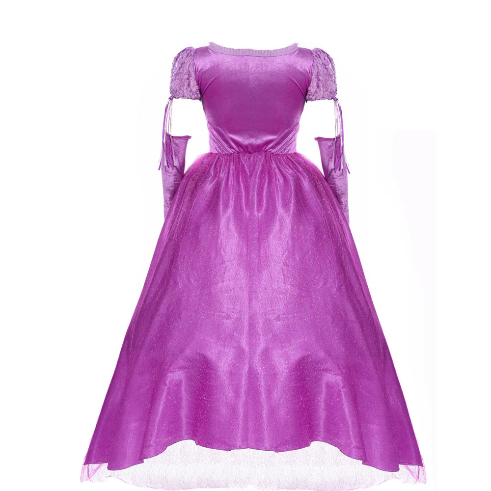Качественное детское бальное платье Рапунцель детская одежда для девочек