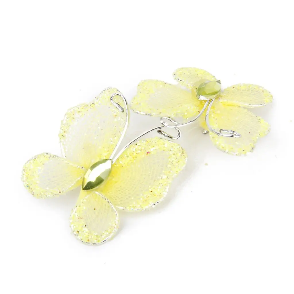 50pcs Sheer Mesh Wire Glitter Butterfly with Gem Home/Weeding/Party Decoration | Дом и сад