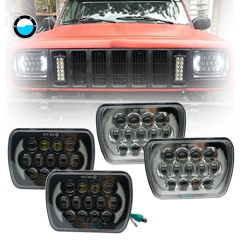 Пара 5X7 дюймовый светодиодный фар для Jeep Cherokee XJ грузовик FLD 50 60 70 80 Firebird Celica 7x6