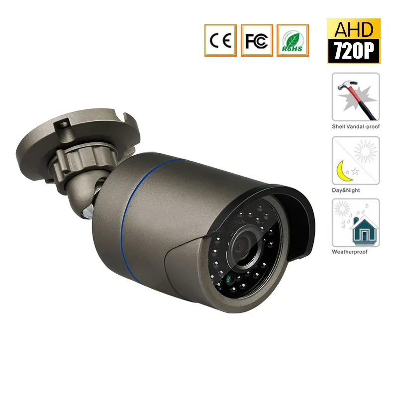 AHD 720P 1200TVL Пуля CCTV камера 1280*720 1.0MP Водонепроницаемая IR Cut ночного видения для