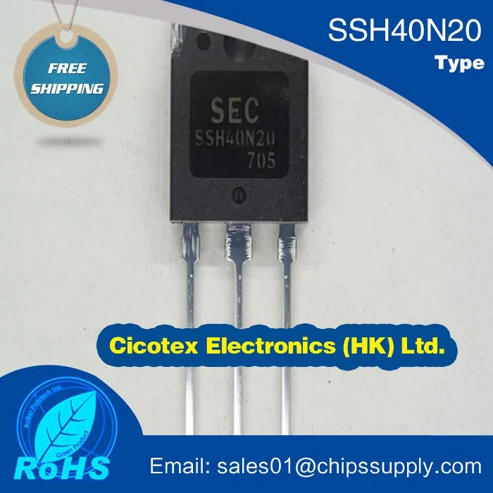 10 шт./лот SSH40N20 40A 200 в n-канальный МОП-транзистор TO-3P Улучшенная Мощность SEC-SSH40N20 |