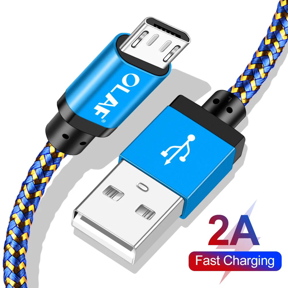 Олаф Micro USB кабель 1 м/2 м/3 м Плетеный USB кабель синхронизации данных для samsung S7 Xiaomi huawei LG htc быстрая зарядка Microusb Кабели для телефонов