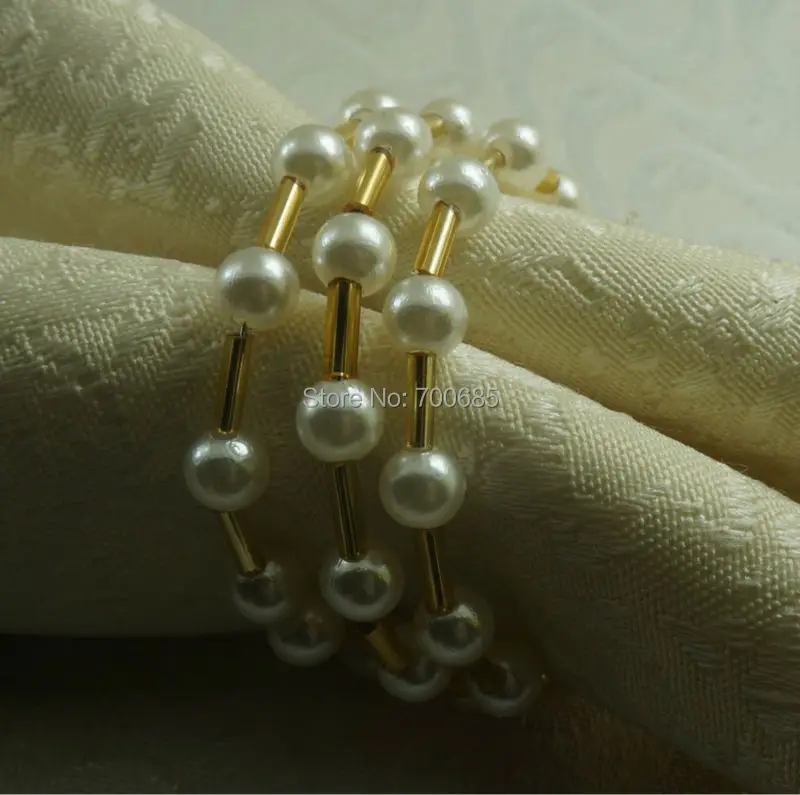 Оптовая продажа кольцо для салфеток жемчуг навальный держатель | Дом и сад