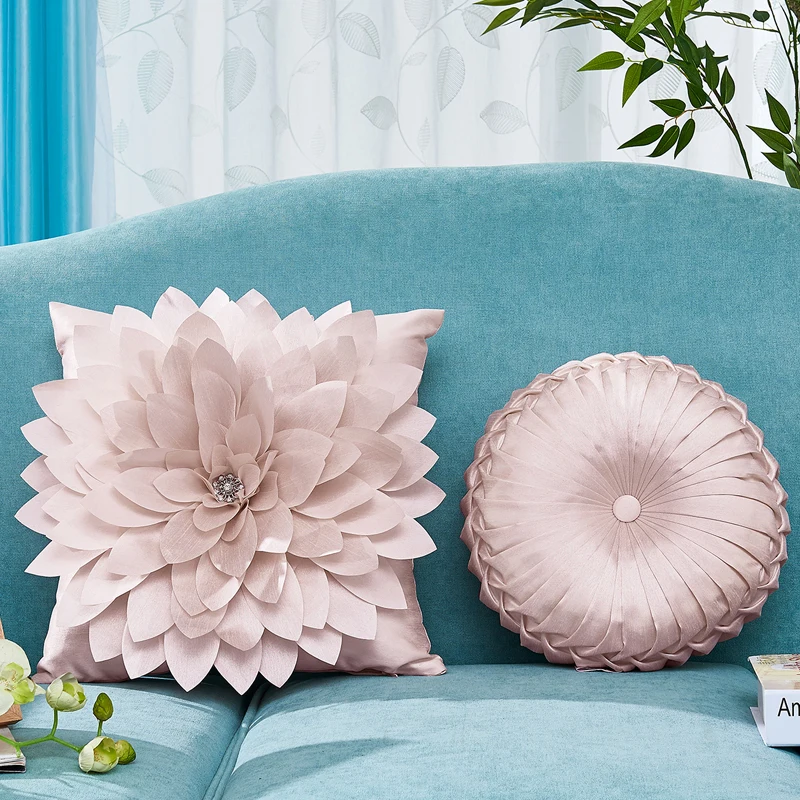 3D туфли ручной работы со стразами и круглым Подушка домашний декор белый цвет