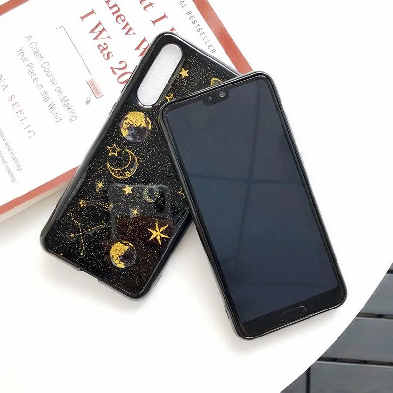 Мягкий чехол Вселенная планета для huawei P30 Pro P20 mate 20X20 Lite Honor 8X20 Pro P Smart Сияющий прозрачный чехол Fundas