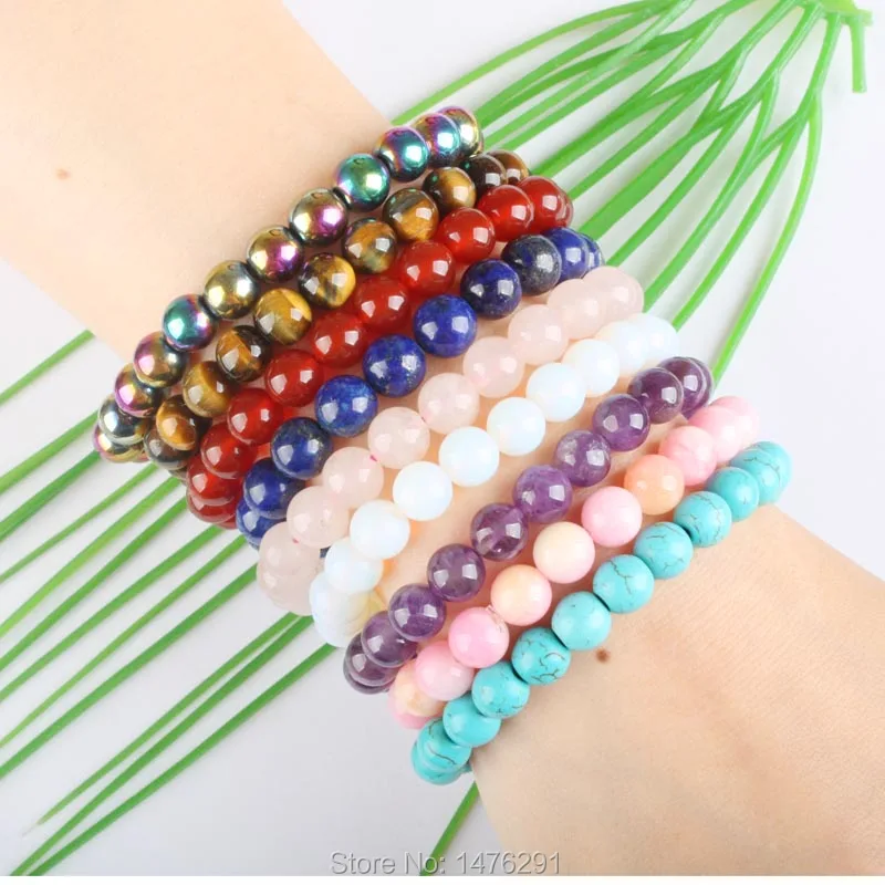 Красивые браслеты на запястье 8x8 мм эластичная веревка Φ 7 5 &quotL|bead bracelet|hand