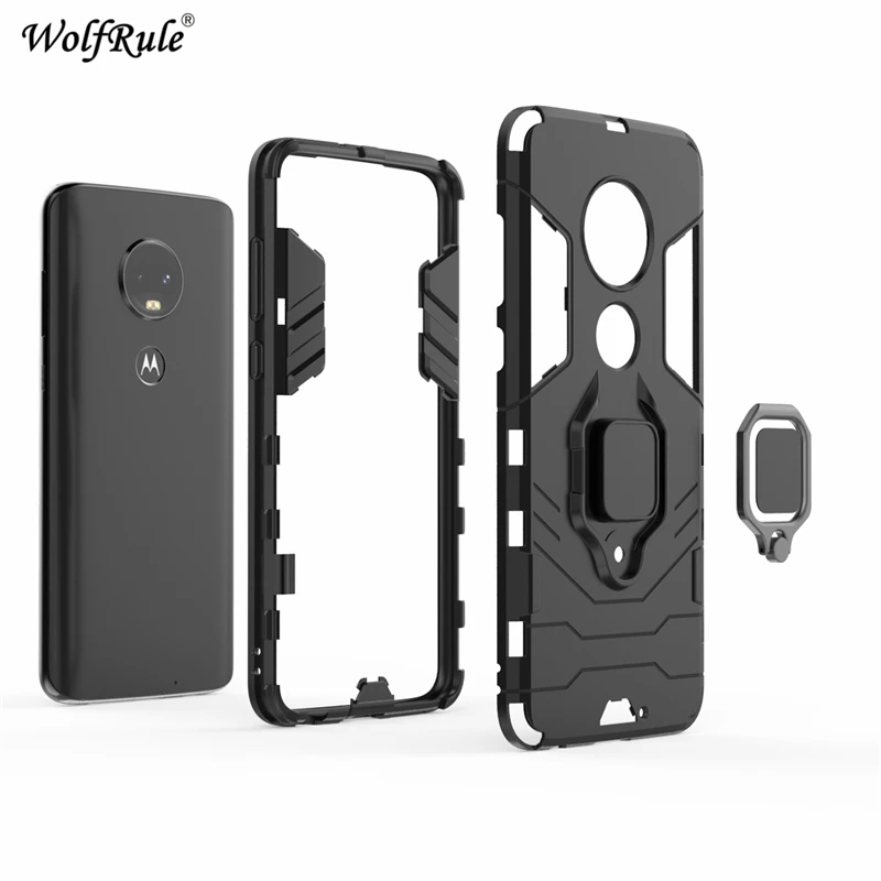Магнитный чехол-держатель для Motorola Moto G7 Plus прочный металлический чехол-подставка