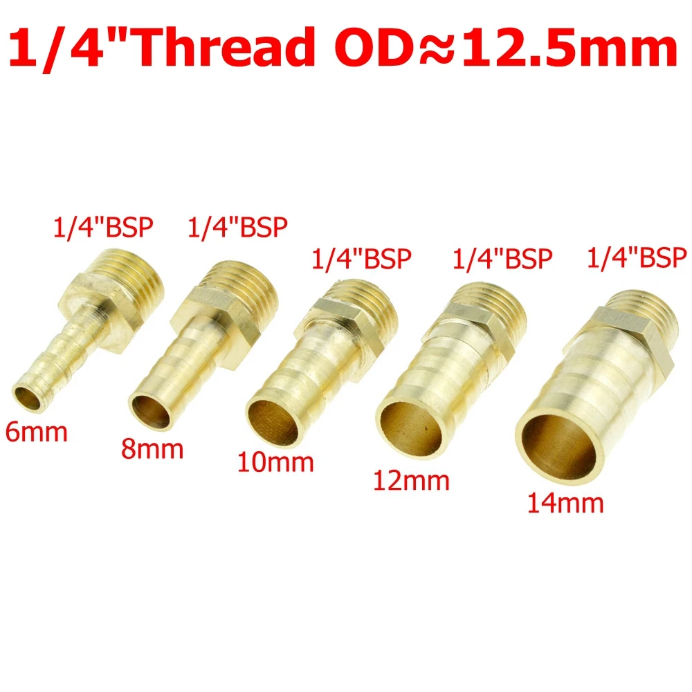 Латунный фитинг для труб 4 мм 6 8 10 12 19 шланг хвостовик 1/8 &quot1/4&quot 1/2 &quot3/8&quot BSP