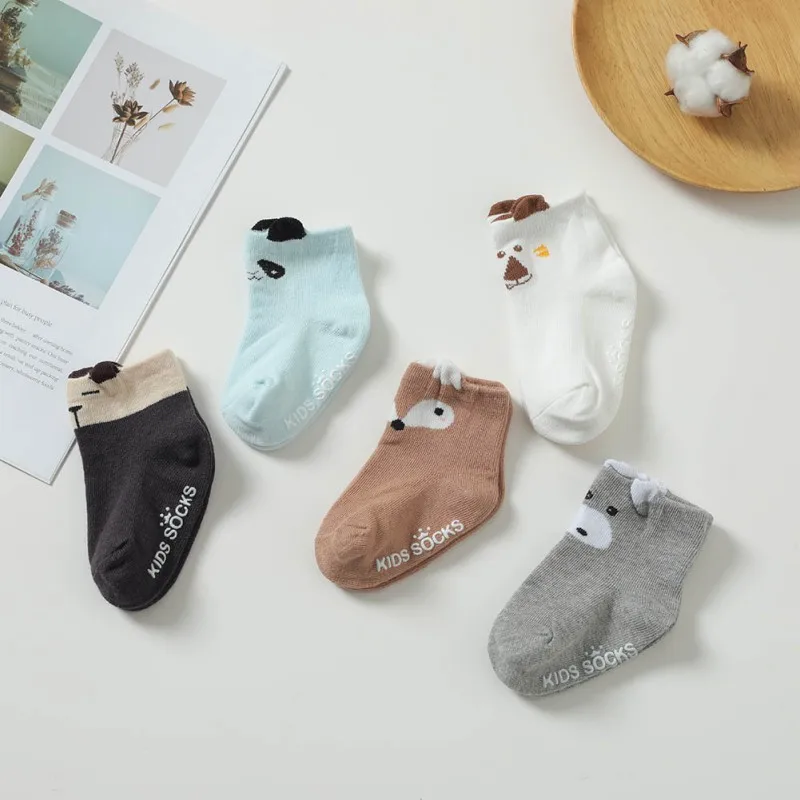 Baby Boys Girls Infant Cotton Cartoon Pattern Socks Warm Anti Slip Floor Socks Leg Warmer