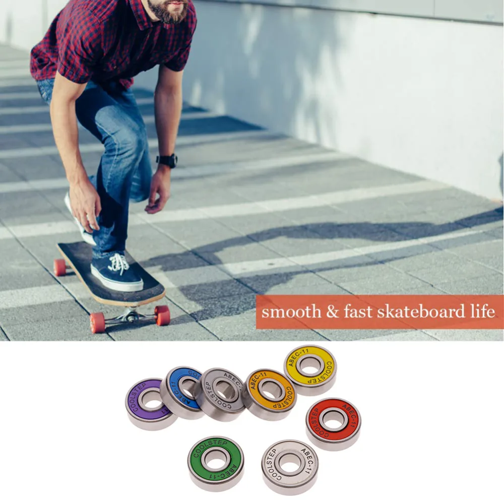 8 шт ABEC-11 титановые, железные подшипники высокая производительность роликовые коньки скутер скейтборд колеса#281412
