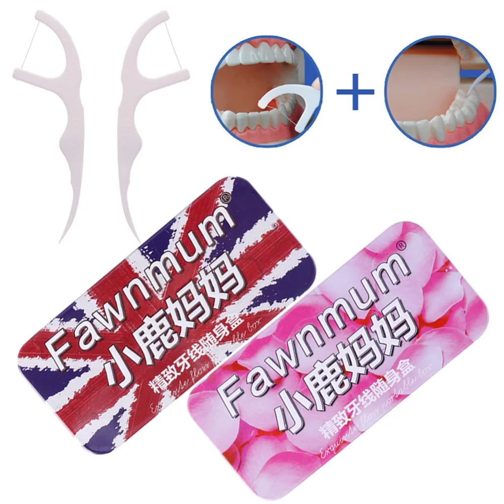 Палевый мама зубной металлический зубочистки прямоугольная коробка для