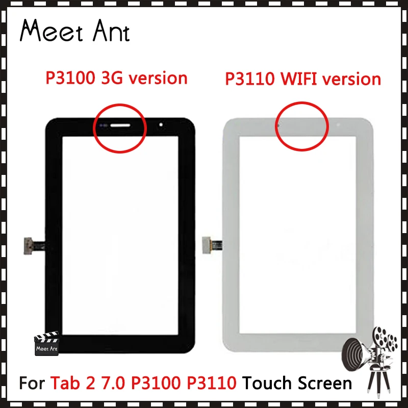 

High Quality 7.0" For Samsung Galaxy Tab 2 7.0 P3100 P3110 Touch Screen Digitizer Sensor Front Outer Glass Lens Panel