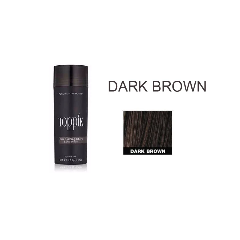 DARK BROWN Женское и мужское натуральное покрытие для корней волос, утолщенные строительные волокна, консилер для выпадения волос, спрей 27,5 г - Цвет: DARK BROWN