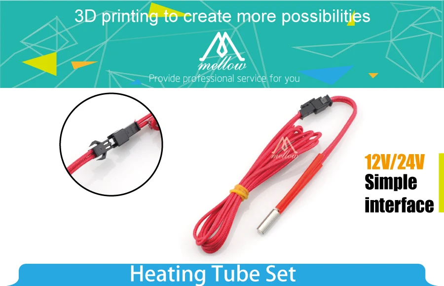 3d принтер Makerb/Reprap/Mendel нагревательная трубка Reprap 12 В/24 В 40 Вт простая замена керамический картридж нагреватель HotEnd J-Head 6*20/15/30