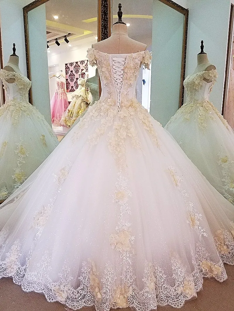 LS36780 платье люксот плеча шампанское белый цвет роскошный слоновой кости