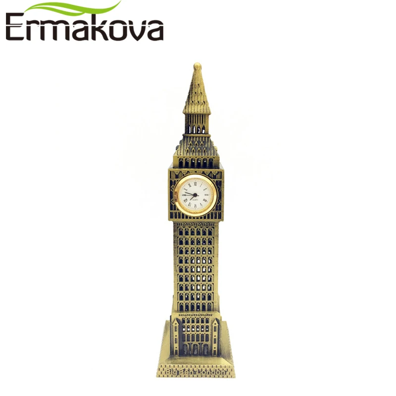 Ермакова 23,5 см(9,") Античная бронзовая большая статуя Бена лондонская модель ориентира Металлическая статуэтка мировой ориентир архитектура домашний декор