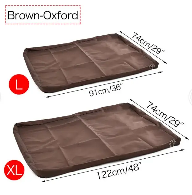 Oxford brown Сменный Чехол на кровать для собаки, двусторонний моющийся коврик для питомника, уютное теплое гнездо, чехол на кровать, мягкий теплый Чехол на подушку для собак, кошек - Цвет: Oxford brown