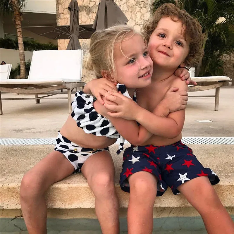 2018 новый популярный детский купальник летний купальный костюм из двух предметов