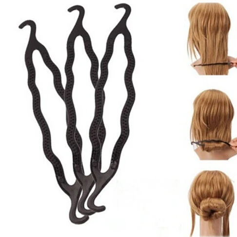 

New Sale Hight Quality Women Magic Plastic Hairdisk Hair Device Donut Quick Messy Bun Updo Headwear Hair Accessories 20cm