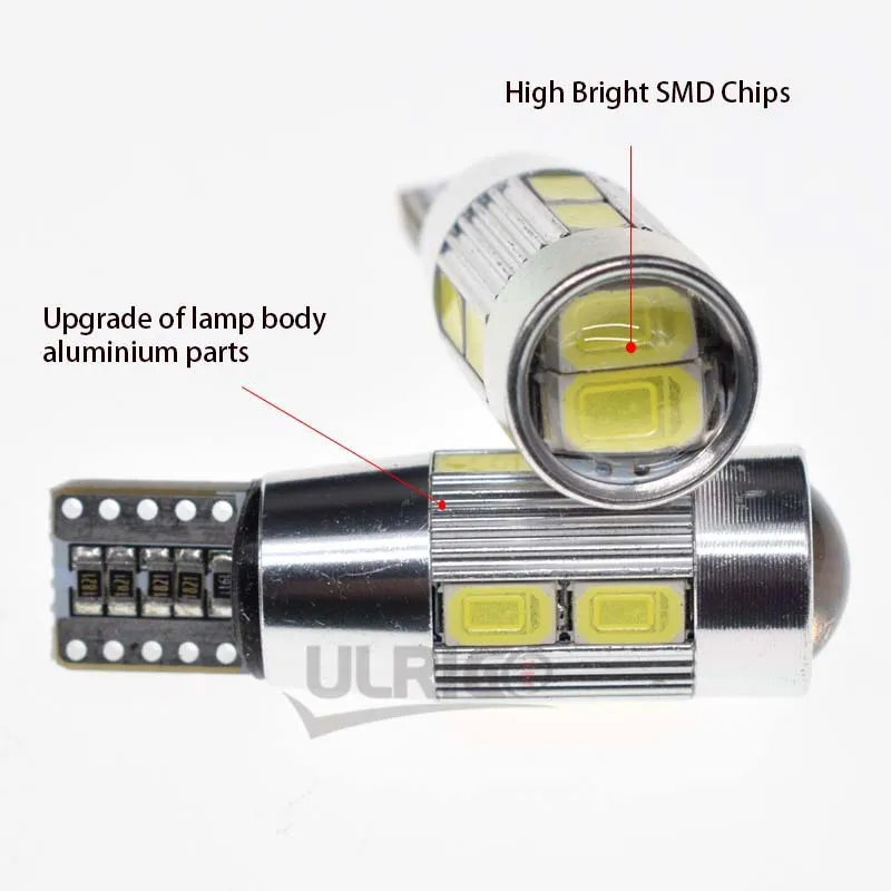 10 шт. высокое качество T10 10SMD 5630 LED CANBUS AUCUNE ERREUR Авто Клин лампе 192 194 168 W5W 5730 Парковка