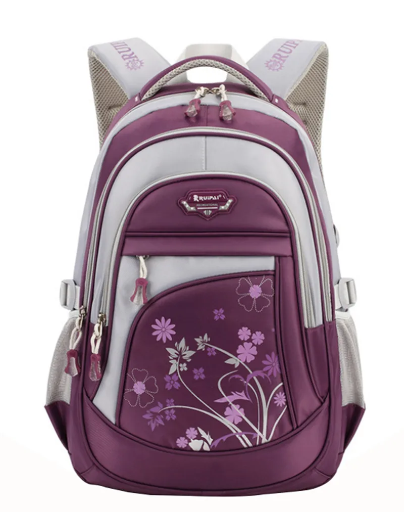 purple L Горячая Распродажа, детские школьные сумки для девочек и мальчиков, детский Ранец, водонепроницаемый ортопедический рюкзак, школьная сумка, сумка для книг, Mochila Escolar - Цвет: purple L