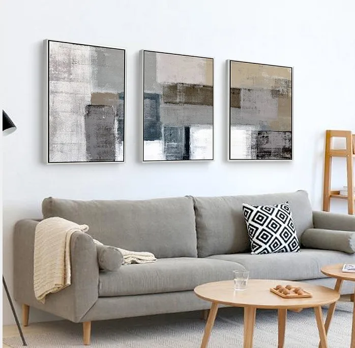 Темно-серый Cuadros decoracion abstracta quadros de parede para quarto tableau украшение murale salon современные настенные картины для гостиной - Цвет: Темно-серый