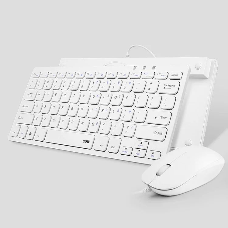Компактная тонкая USB Проводная Бесшумная мультимедийная клавиатура BOW HY098