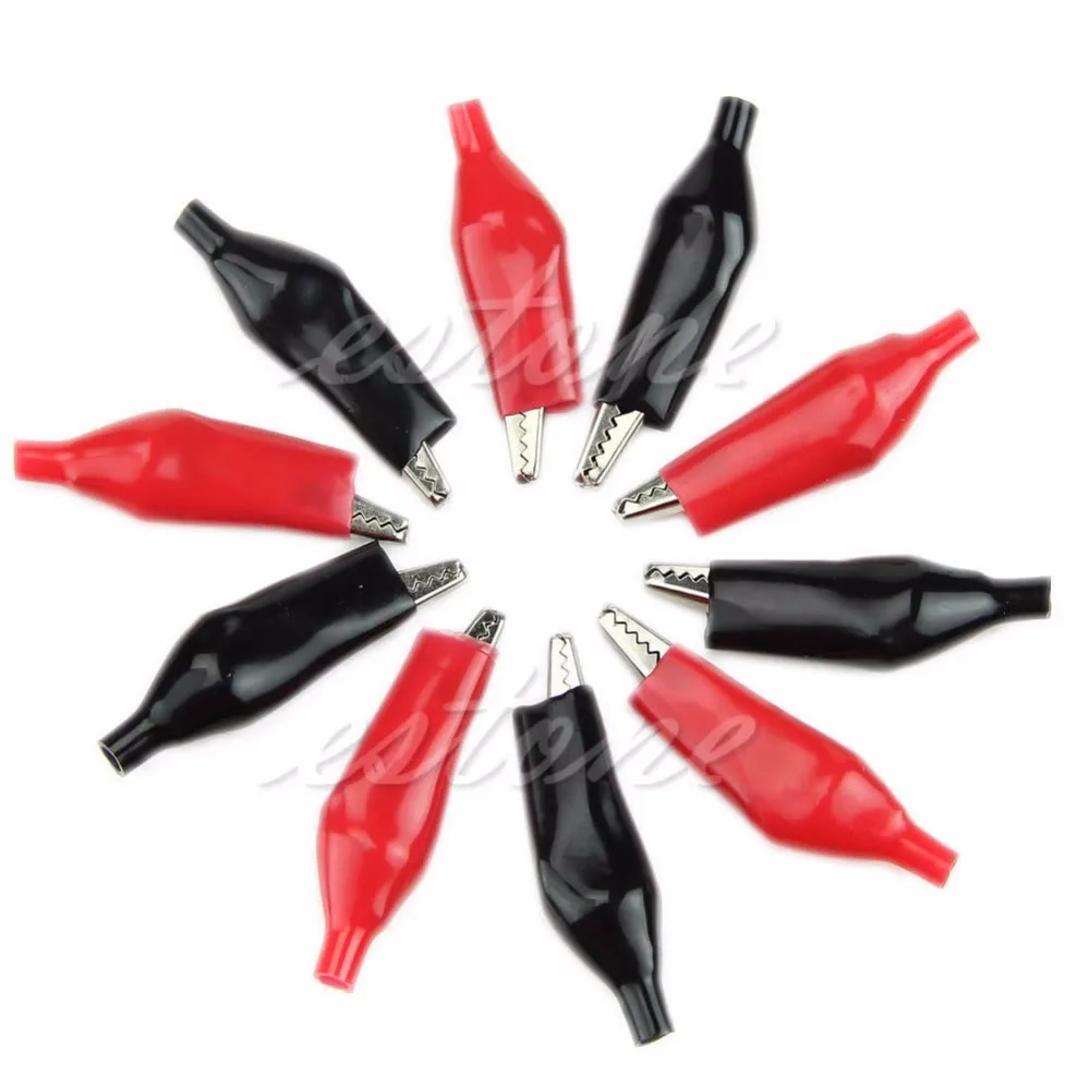 Хороший 10 шт. 28 мм аллигатора ведет зажимы челюстного типа крокодил Тесты зажим