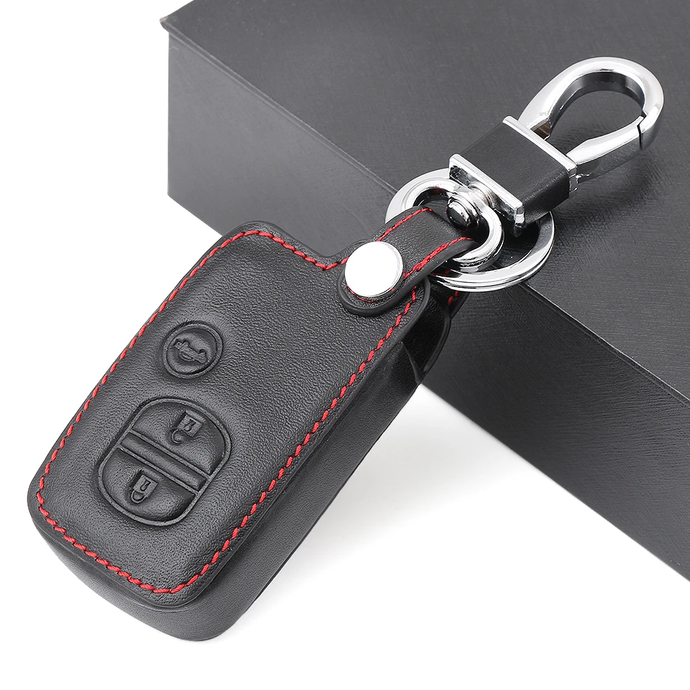 Кожаный чехол брелок для Toyota Land Cruiser Camry Highlander Crown Prado Prius|car key case cover|keychain car leatherkey for |