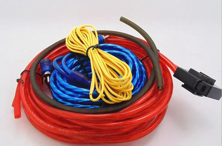 60W 4m length Professional Car Audio Wire Wiring Amplifier Subwoofer Speaker Installation Wires Cables Kit | Обустройство дома