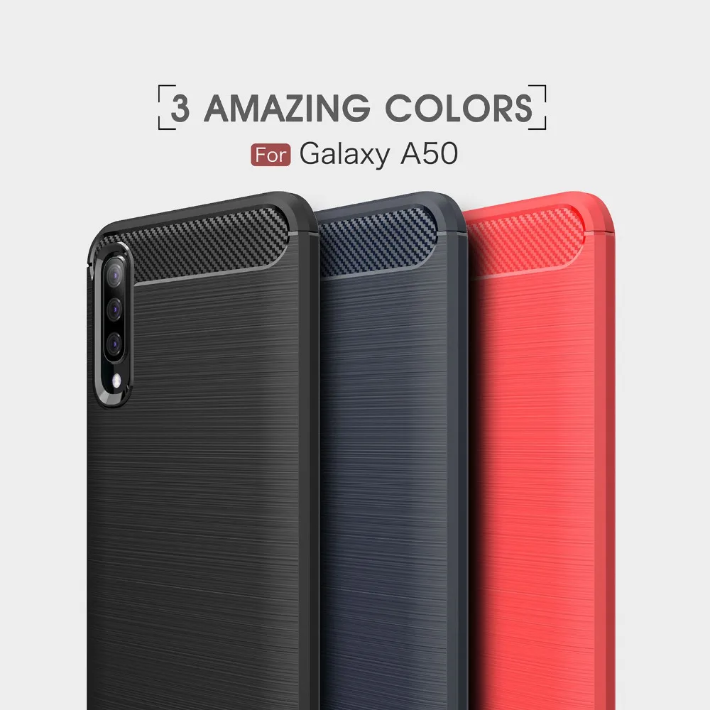 Прочный Чехол-броня для samsung Galaxy A50 чехол телефона гибкий ТПУ Защитная крышка Fundas