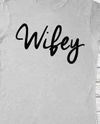 Wifey grey shirt Футболки Hubby and Wifey, парные футболки, подходящие футболки hubby& wifey, лучший подарок, парная футболка, Подарок на годовщину, футболки - Цвет: Wifey grey shirt