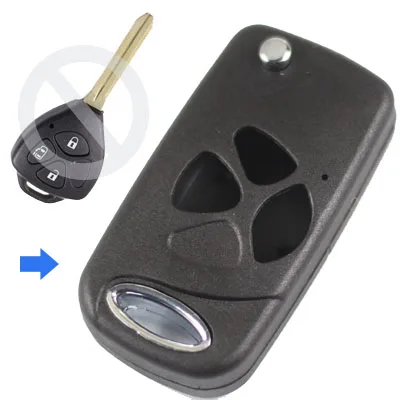 

3 Buttons Car Key Case Cover Fix For Toyota Camry Modified Flip Folding key shell Blanks