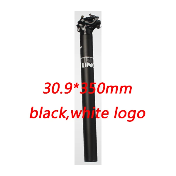 309 black white logo UNO сверхлегкий MTB горный велосипедный Подседельный штырь для горного велосипеда трубка Алюминий стойка сиденья из сплава 27,2/30,9/31,6*350 мм - Цвет: 309 black white logo