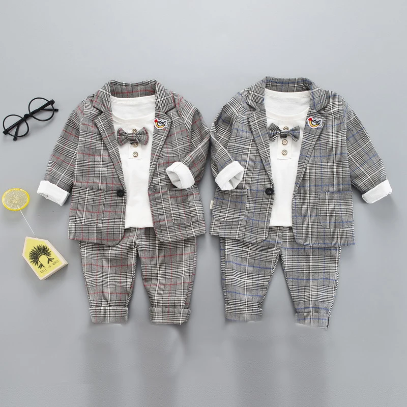 Dollplus/Детские костюмы для мальчиков на свадьбу; комплект из 3 предметов; Костюм Джентльмена для мальчиков; Праздничная детская одежда для свадьбы; элегантные вечерние костюмы для мальчиков