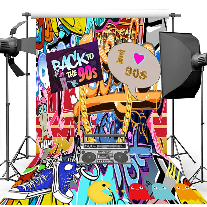 Neoback Back to The 90s задний фон для фотосъемки в стиле хип хоп с граффити стеной и