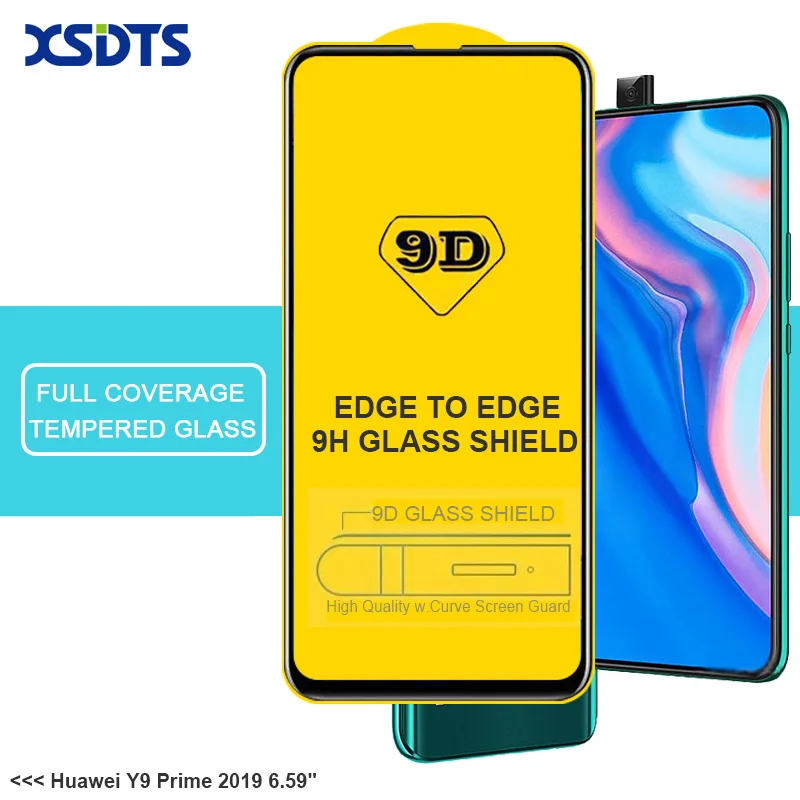 XSDTS 9D закаленное стекло для huawei Y5 Y6 Pro Y7 Prime Y9 полное покрытие Полный Клей протектор экрана