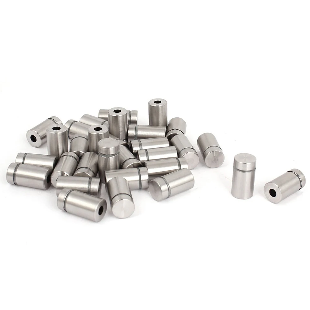 30 Pieces 12 X 22Mm Stainless Steel Spacer Glass Holder Sign Mounting | Screws