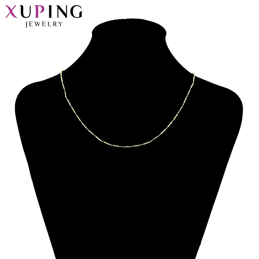 Xuping American and European Light Yellow Gold Color Plated Necklace for Girls Jewelry Christmas Gifts 45308 | Украшения и