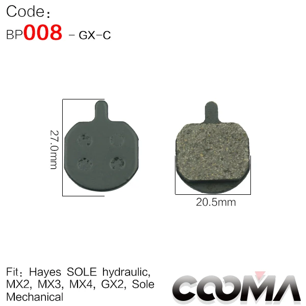 008-Gx-C 4 пары велосипедных дисковых тормозных колодок для SHIMANO SRAM AVID HAYES TEKTRO Magura Formula, полуметаллические колодки, link1 - Цвет: 008-Gx-C