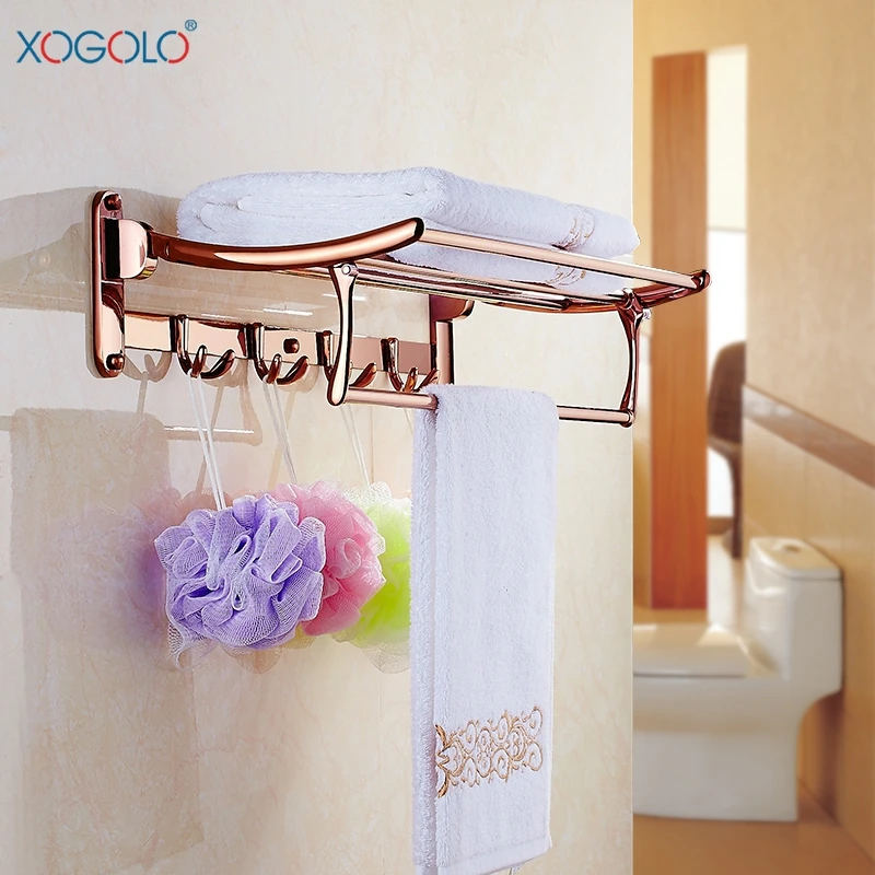 Xogolo медная покрытая розовым золотом настенная Мода для ванной Аппаратные Наборы