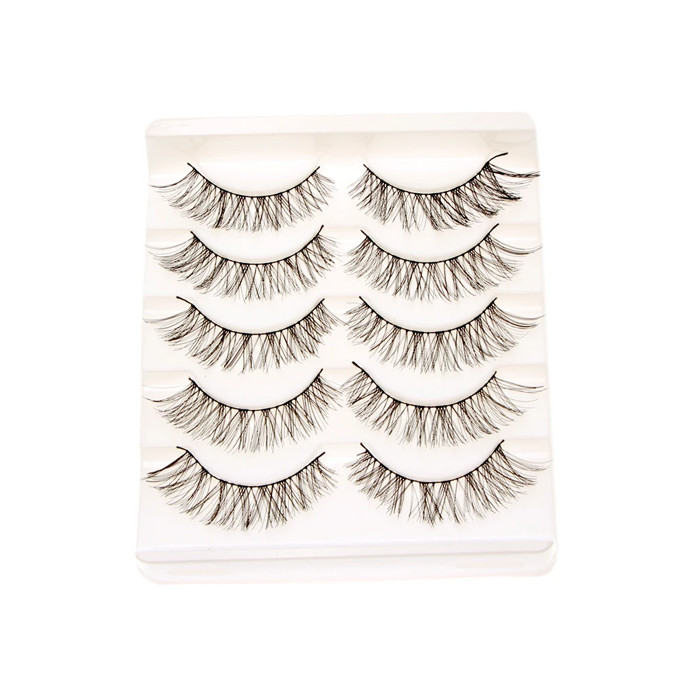 5 пар Роскошные 3D накладные ресницы перекрещивающиеся натуральные длинные