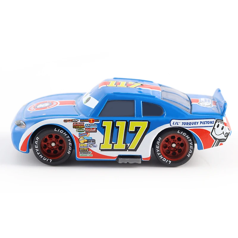Машинки Disney 3 Pixar машинки № 117 Torquey piston металлическая литая игрушечная машинка 1:55